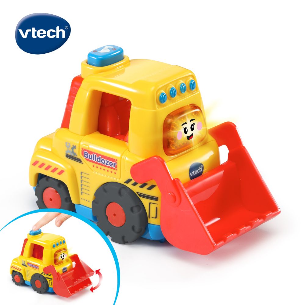 Vtech 　嘟嘟聲光互動車-堆土機  會說會唱的音樂小車訓練寶貝手部肌肉