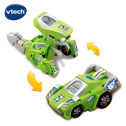 Vtech 　聲光變形恐龍車系列-暴龍 -雷克斯  男孩最愛玩具英文母語式互動學習2合1恐龍變身跑車設計