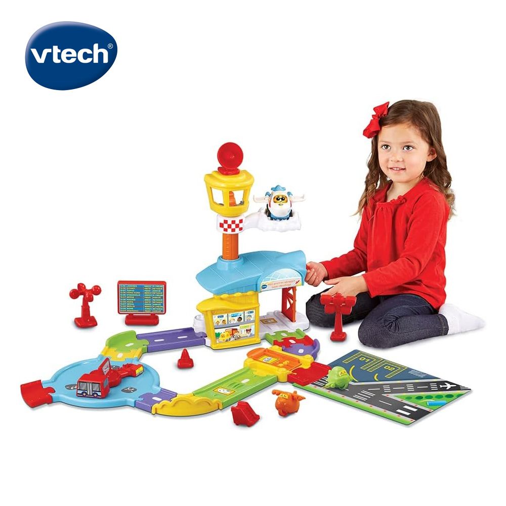 Vtech 　嘟嘟車系列-機場航站軌道組 主題軌道玩具最推薦