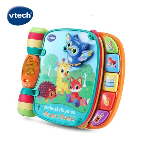 Vtech 　音樂啟蒙學習翻翻書-貓頭鷹(藍)  一起翻開書頁聽童謠學唱歌