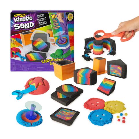 【瑞典Kinetic Sand】動力沙豪華彩虹遊戲組907g★腦部創造力的開發★跟孩子一起體驗動力沙的魅力吧★