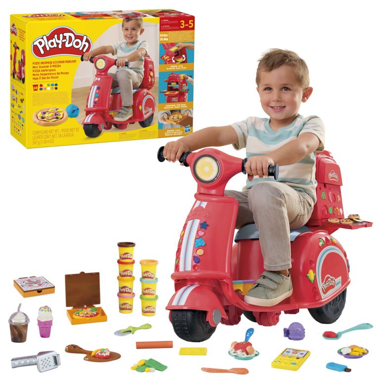 Play-Doh 培樂多 孩之寶 HASBRO 披薩外送車遊戲組 機車 披薩 外送 內附黏土