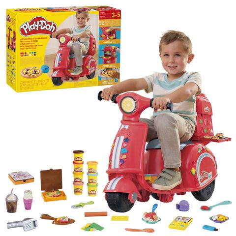 孩之寶 HASBRO 培樂多 Play-Doh 披薩外送車遊戲組 機車 披薩 外送 內附黏土