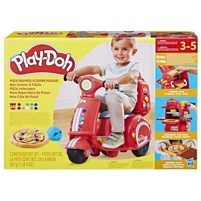 Play-Doh 培樂多 孩之寶 HASBRO 披薩外送車遊戲組 機車 披薩 外送 內附黏土