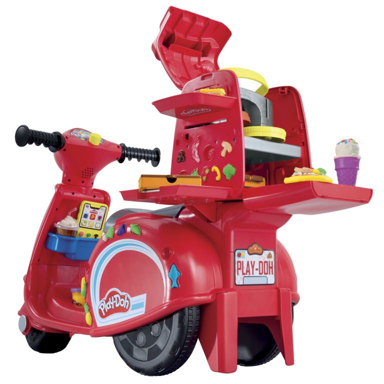 Play-Doh 培樂多 孩之寶 HASBRO 披薩外送車遊戲組 機車 披薩 外送 內附黏土