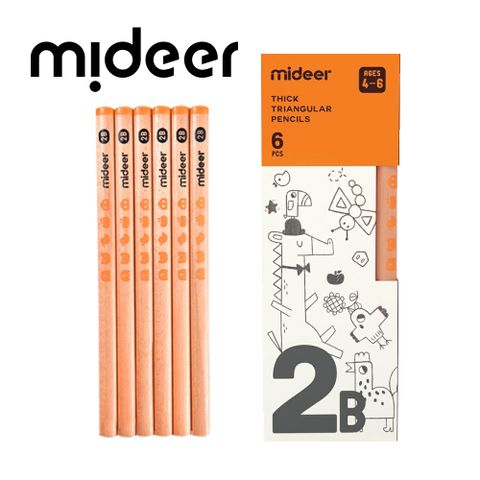 mideer 兒童專用-三角鉛筆2B