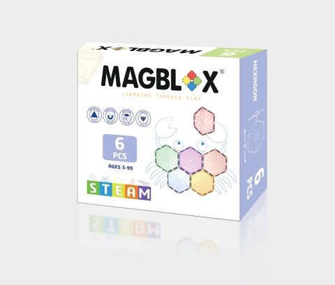 MAGBLOX 美學磁力片 粉彩六角形 6 pcs