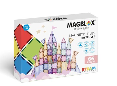 MAGBLOX 美學磁力片 粉彩入門組 66 pcs