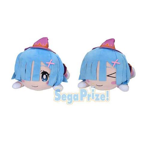 SEGA 日貨景品 30cm 趴姿絨毛 雷姆 小魔女大作戰