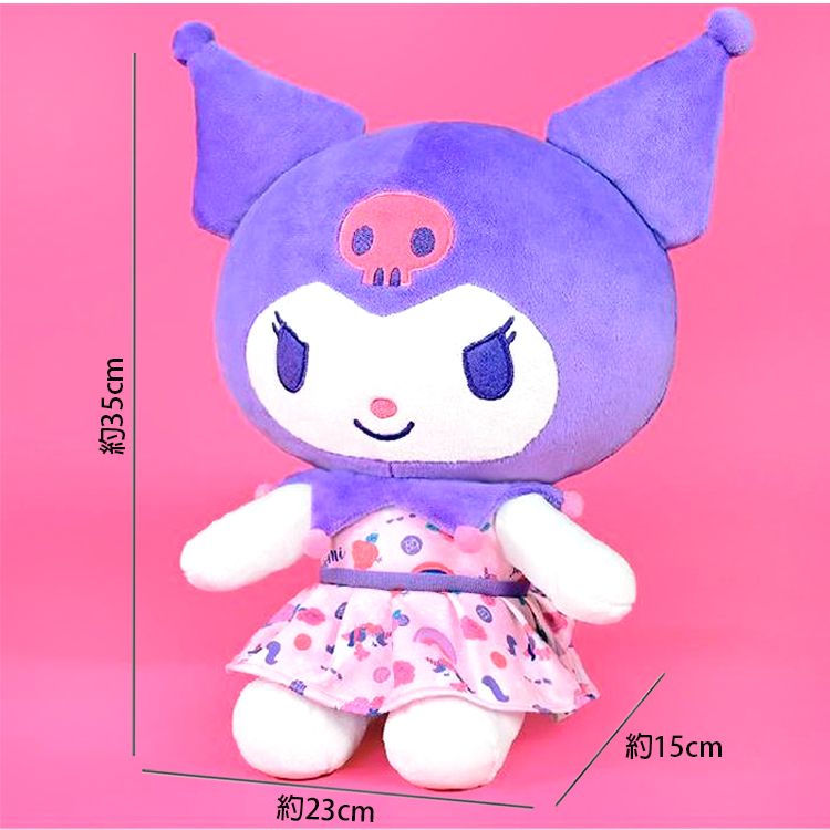 Sanrio 三麗鷗 凱蒂貓HELLOKITTY 美樂蒂 酷洛米絨毛娃娃玩偶抱枕花卉款 889594/88896(生日禮物 聖誕節)【小品館】