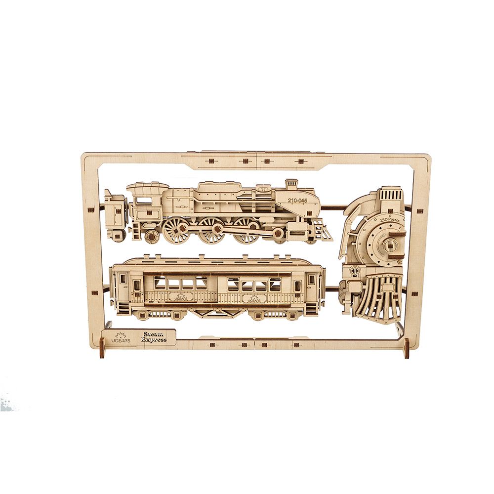 Ugears  自我推進模型 蒸氣火車 2.5拼圖