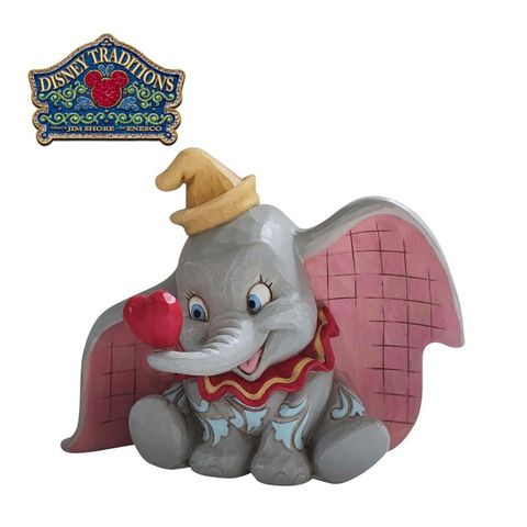 【正版授權】Enesco 小飛象 愛心 塑像 公仔 精品雕塑 Dumbo 迪士尼 Disney - 339990