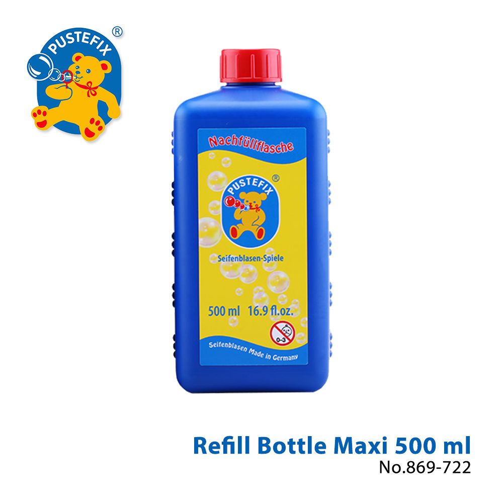 Pustefix 【德國】魔法泡泡水補充液500ml (藍瓶) - 869-722