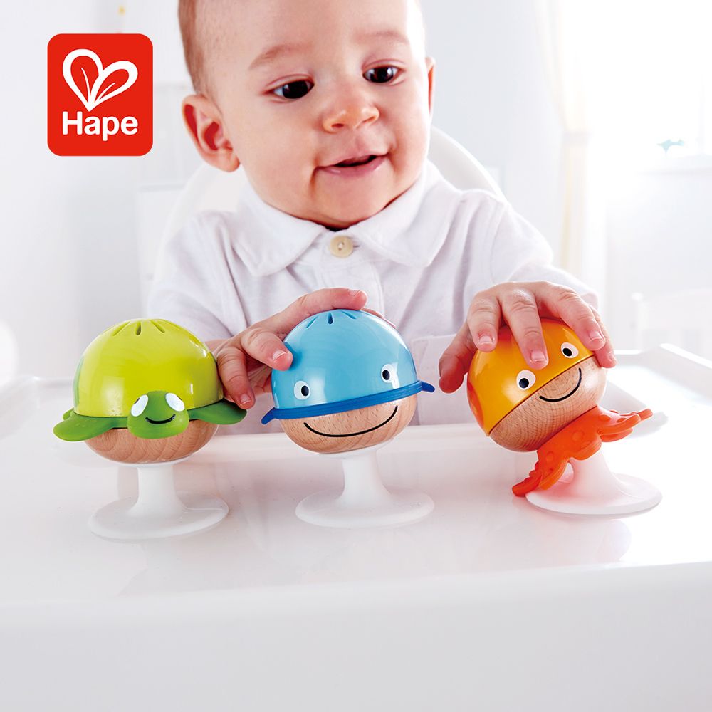 Hape 海洋動物吸盤沙鈴組