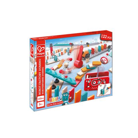 【德國Hape】機器工廠骨牌遊戲組