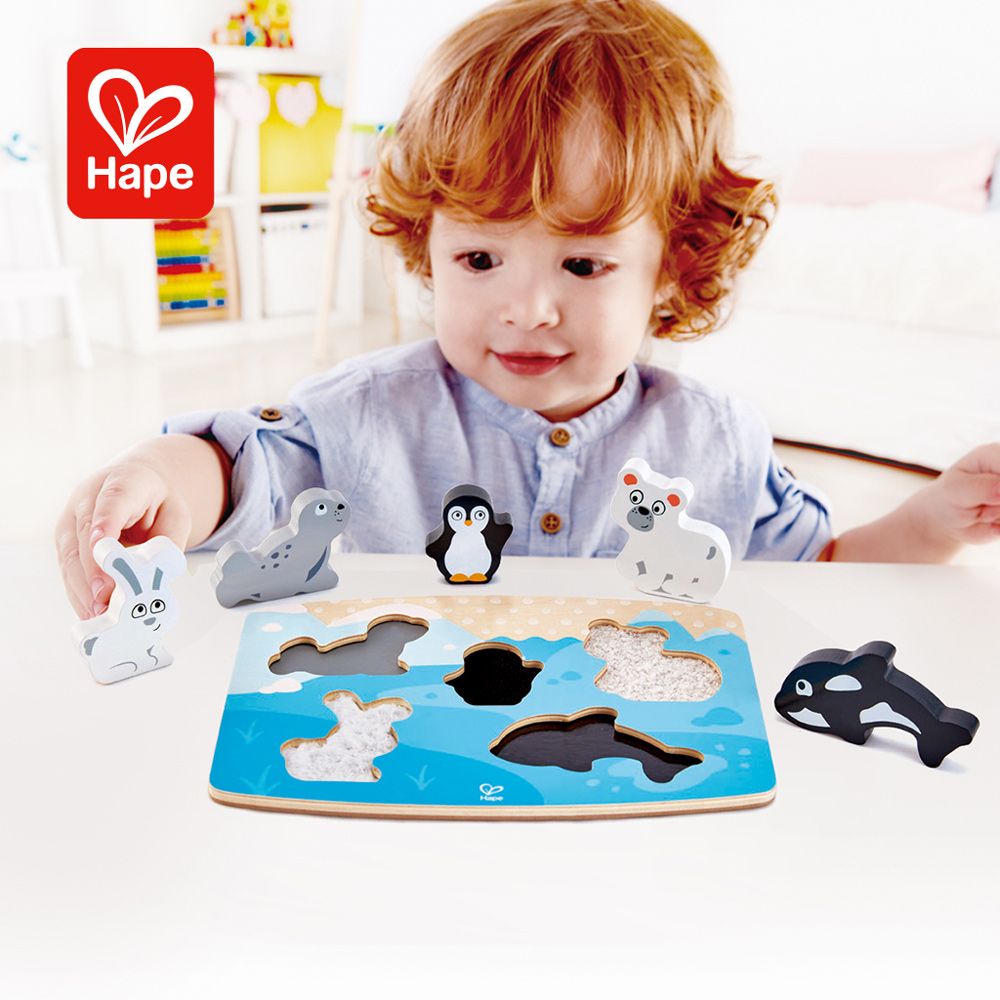 Hape 極地動物觸感拼圖