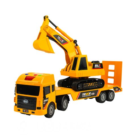 2入IC音樂說故事慣性拖板車+履帶挖土機(5828)
