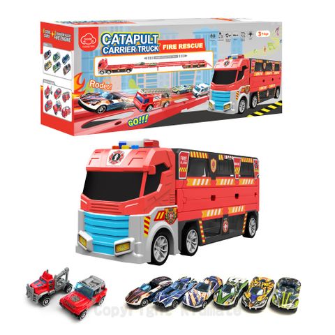 《 KIDMATE 》彈射變形消防車(附車)