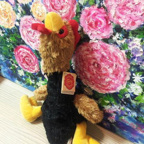 快樂直立雞【HERMANN TEDDY德國赫爾曼泰迪熊】泰迪熊玩具玩偶公仔絨毛娃娃泰迪熊德國製快樂直立雞防過敏抗菌。德國第一品牌百年歷史赫爾曼泰迪熊限量值得收藏 。