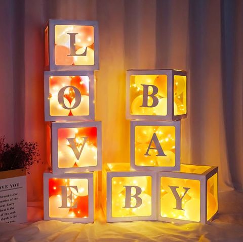 氣球盒子 英文字母透明紙盒 客製化氣球盒子 驚喜箱 浪漫佈置 求婚告白裝飾 生日派對 紀念日佈置