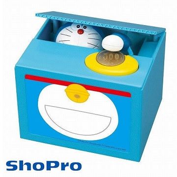 【日本正版】哆啦A夢 存錢筒 儲金箱 偷錢箱 小費箱 小叮噹 DORAEMON - 376596