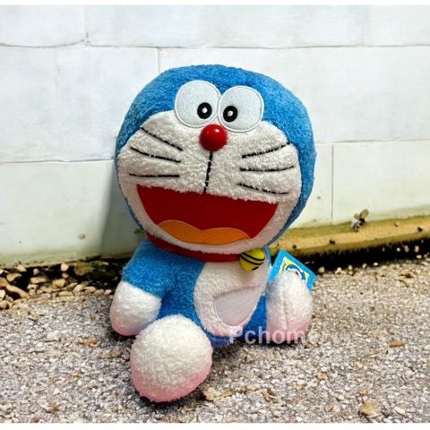 【捲捲毛微笑哆啦A夢】側身絨毛玩偶