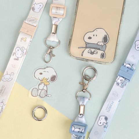 Peanuts史努比手機夾片掛繩組