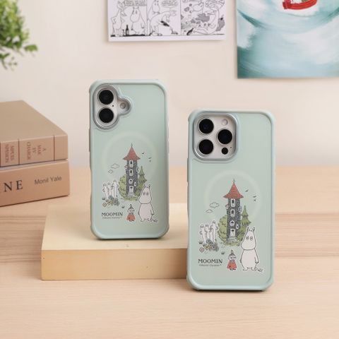 Moomin 嚕嚕米 Moomin手機殼iPhone 16全系列防摔手機殼-姆明 超強磁吸透明殼 16 Pro 16 plus 16 pro max