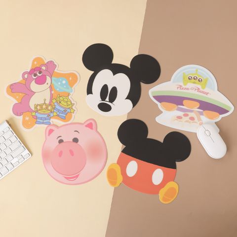 Disney 迪士尼 迪士尼Slim超薄造型滑鼠墊-電腦滑鼠桌墊 米奇 玩具總動員 火腿豬 三眼怪 熊抱哥