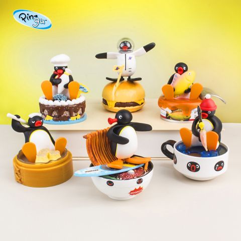 Pingu企鵝家族-驚喜美食場景系列公仔