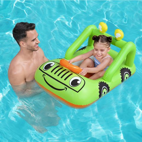 【愛而富L&amp;R】Bestway 交通工具充氣艇 隨機出貨 座圈 游泳圈 嬰兒泳圈