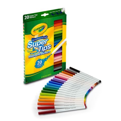 美國crayola繪兒樂 可水洗20色細桿彩色筆