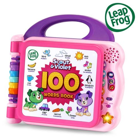 LeapFrog 跳跳蛙 Leap Frog -100單字互動認知圖鑑(粉) 歡樂學習快樂成長原廠優質玩具