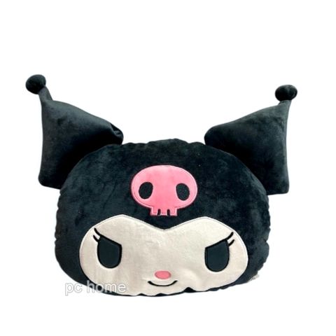 Sanrio 三麗鷗【萌萌酷洛米】頭型抱枕-黑色
