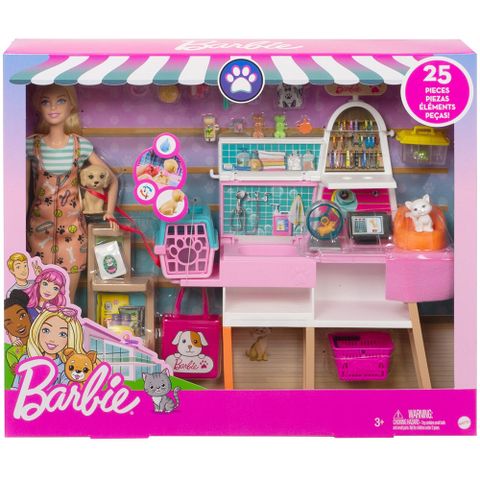 Barbie 芭比 《 MATTEL 》時尚寵物店組合