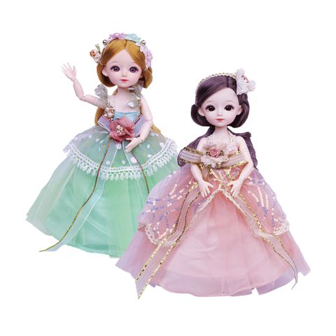 芭比娃娃 舞會禮服版禮盒 多關節可動 換裝娃娃公主禮盒(31cm)