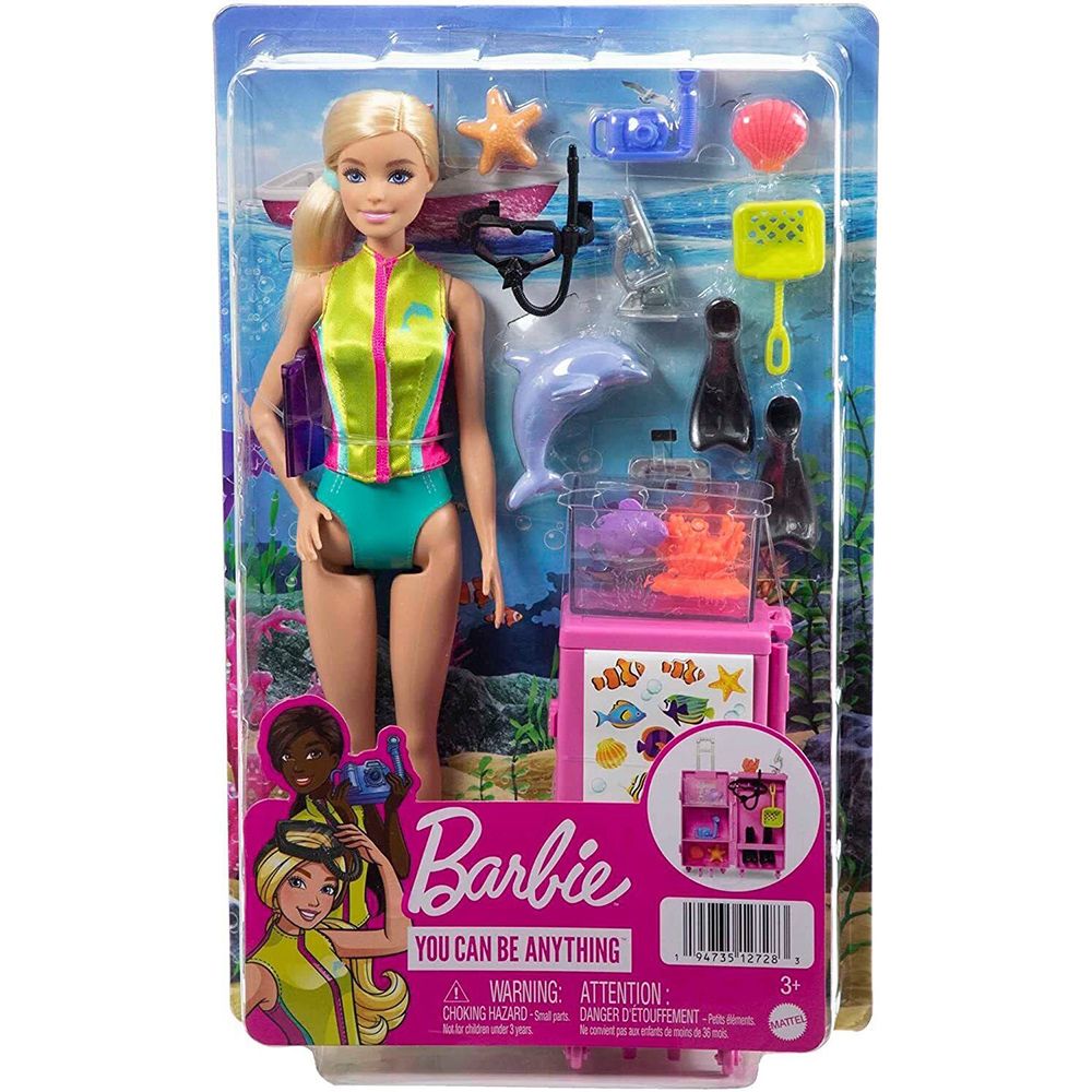 Barbie 芭比 《 MATTEL 》海洋生物學家玩具套裝