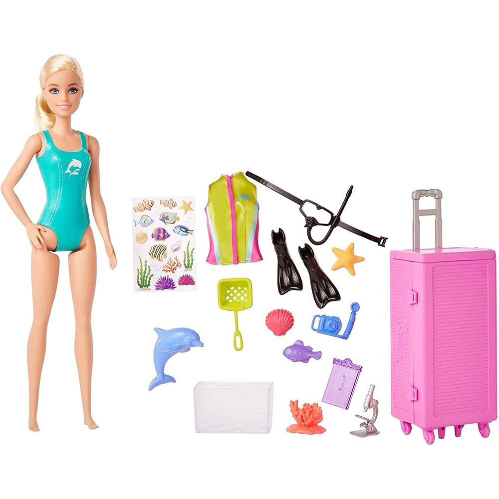 Barbie 芭比 《 MATTEL 》海洋生物學家玩具套裝