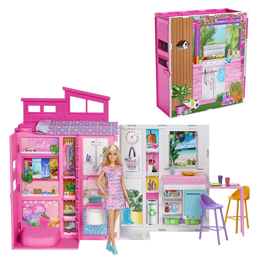 Barbie 芭比 夢幻度假小屋組合(附一隻娃娃)