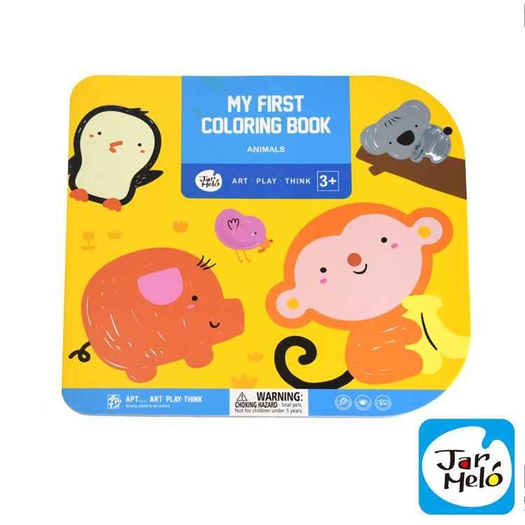 MY FIRSTCOLORING BOOKNIMALSART PLAY THINK 3+ PLAY THINKA WARNING:CHOKING HAZARD  partsNot for children under 3 yearsJar