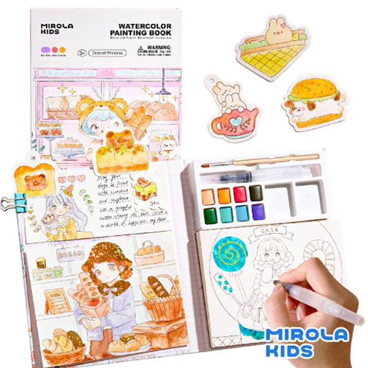 MIROLHIDSWATERCOLORPAINTING BOOKA WARNING MIROLAKIDS