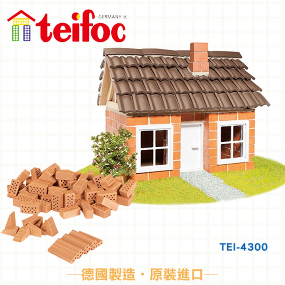 teifoc 【德國】DIY益智磚塊建築玩具 瓦房 - TEI4300