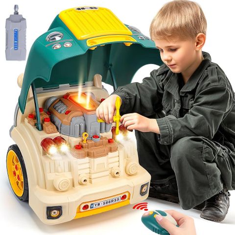 CUTE STONE 兒童擬真卡車引擎維修套裝聲光玩具61件組