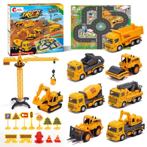 CUTE STONE 仿真工程運輸小汽車套裝玩具