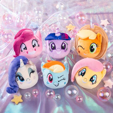 彩虹小馬-捏捏團子絨毛玩偶 一套6入