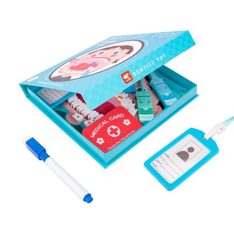 木製磁吸式牙醫遊戲組 扮家家酒醫生玩具 口腔衛生早教學習玩具