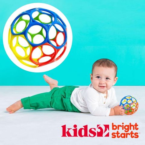 kids2 【美國kids2】Bright Starts Oball奧波小號軟球(經典色) BS-10340