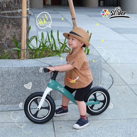 【Slider】兒童滑步車P668 (綠) /學步滑行嚕嚕車/送鈴鐺+反光貼