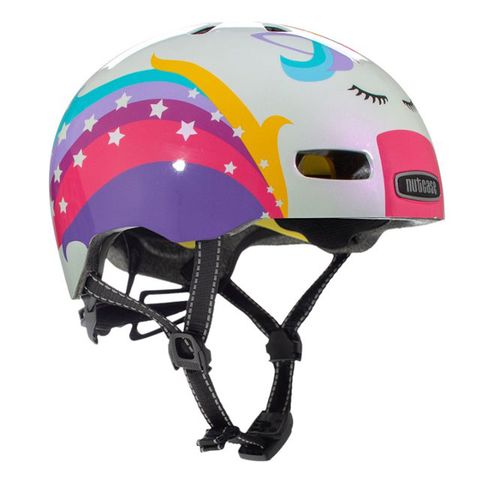 Nutcase Helmets 美國專業安全帽品牌重量508g  尺寸52~56cm,適合36歲寶貝的小小頭圍 專利磁力扣不卡皮膚及頭髮簡便裝卸