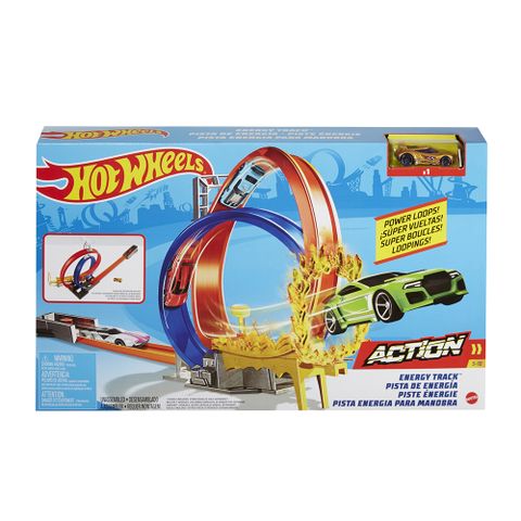 Hot Wheels 風火輪 雙迴旋火圈軌道組